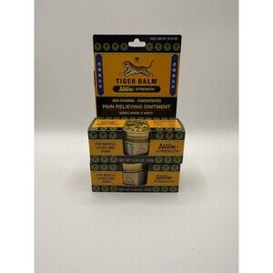 NIB NWT X 2 Tiger Balm Ultra Strength Pain Relieving Ointment Sport Rub 0.35 oz
